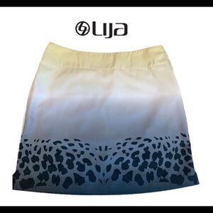 Lija ombre cheetah leopard animal print golf tennis skirt Sz 6